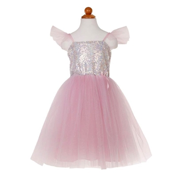 Paillet-kjole rosa,  5-6 år